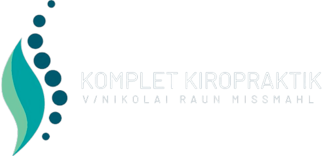 Komplet kiropraktik logo hvid tekst